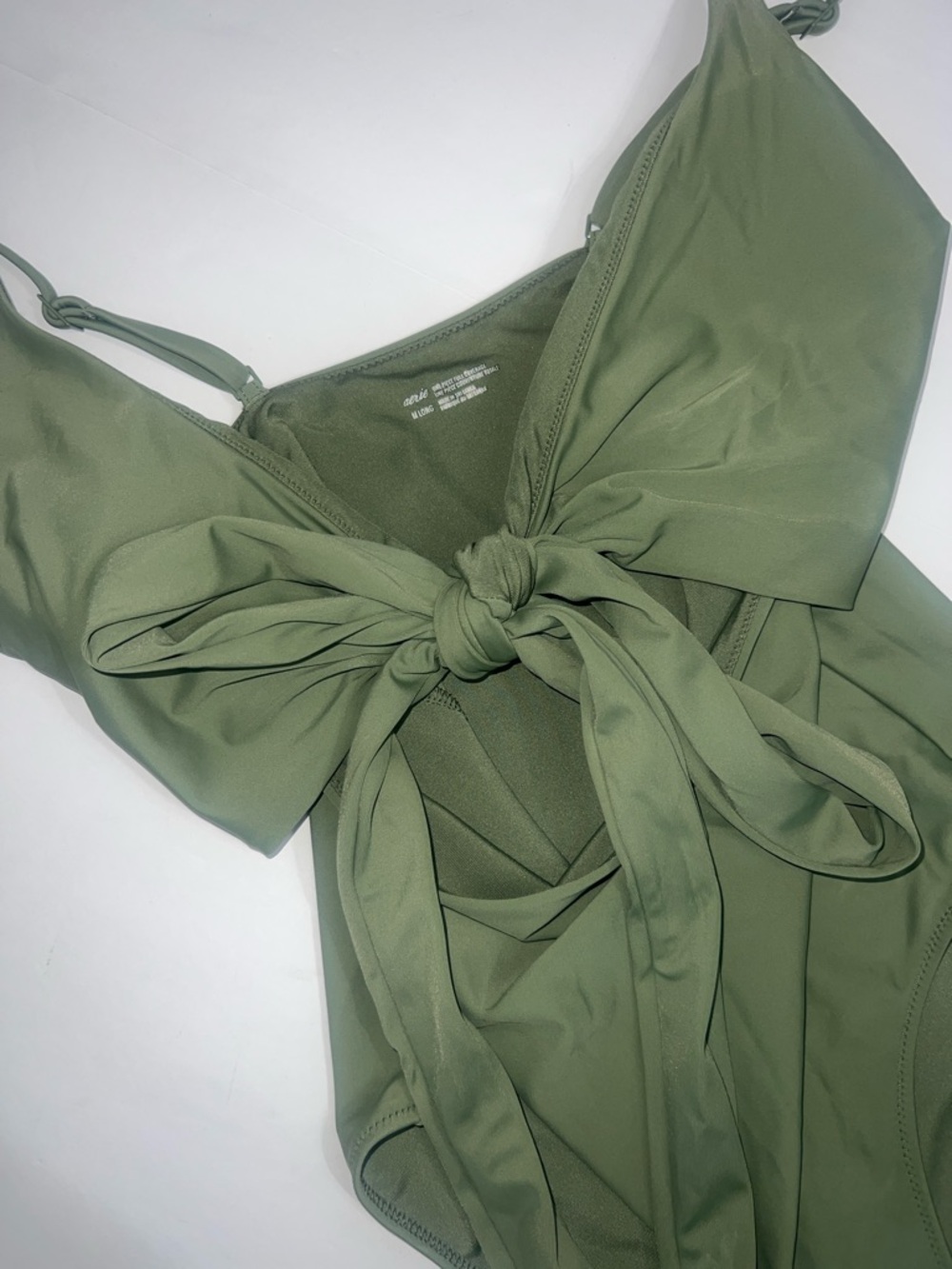 Aerie Olive Green One-Piece Swimsuit Womens Size M - Picture 10 of 11